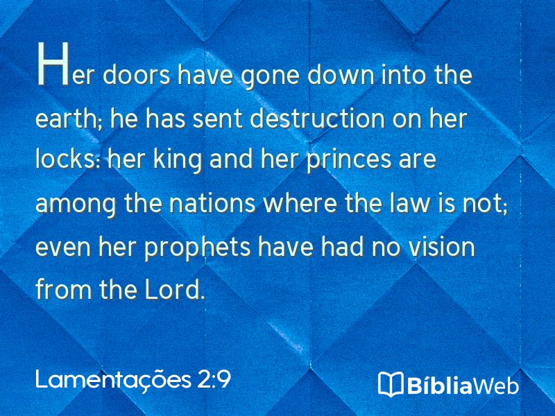 Lamentações 2:9 em imagem para compartilhar