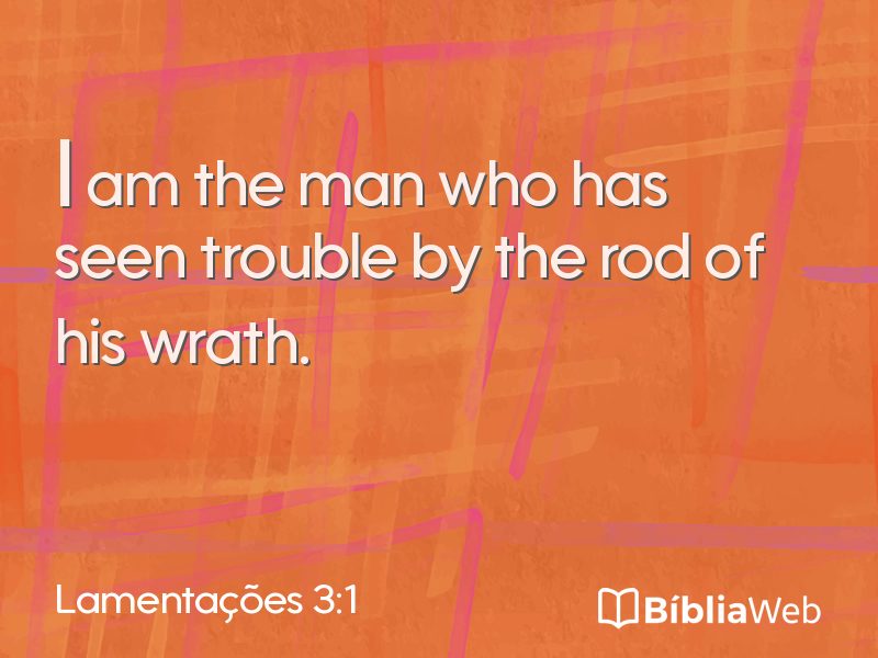 Lamentações 3:1 em imagem para compartilhar