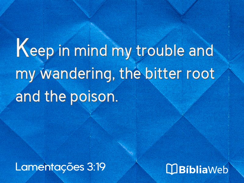 Lamentações 3:19 em imagem para compartilhar