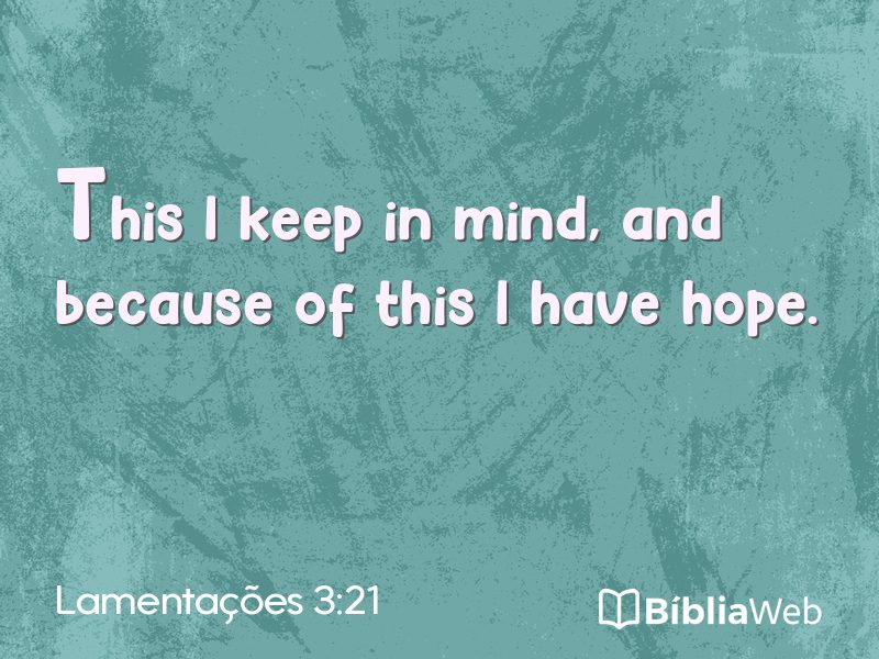 Lamentações 3:21 em imagem para compartilhar