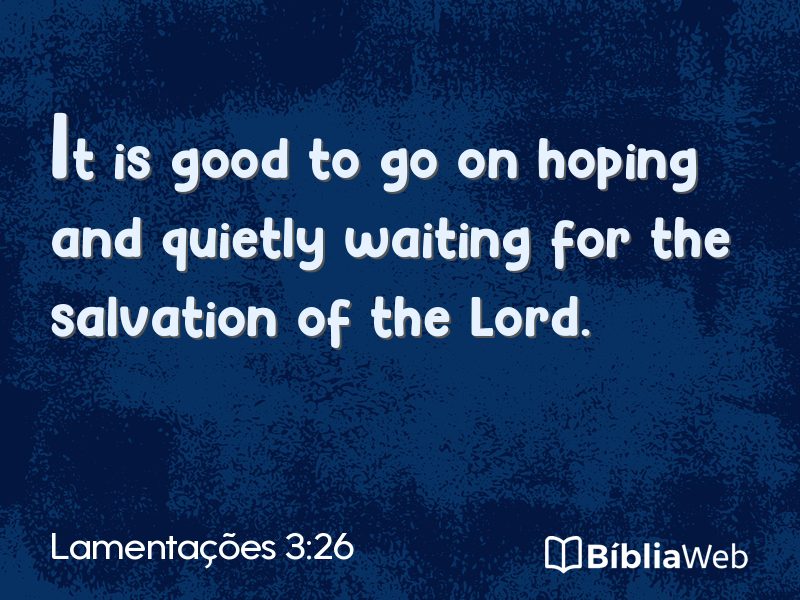 Lamentações 3:26 em imagem para compartilhar