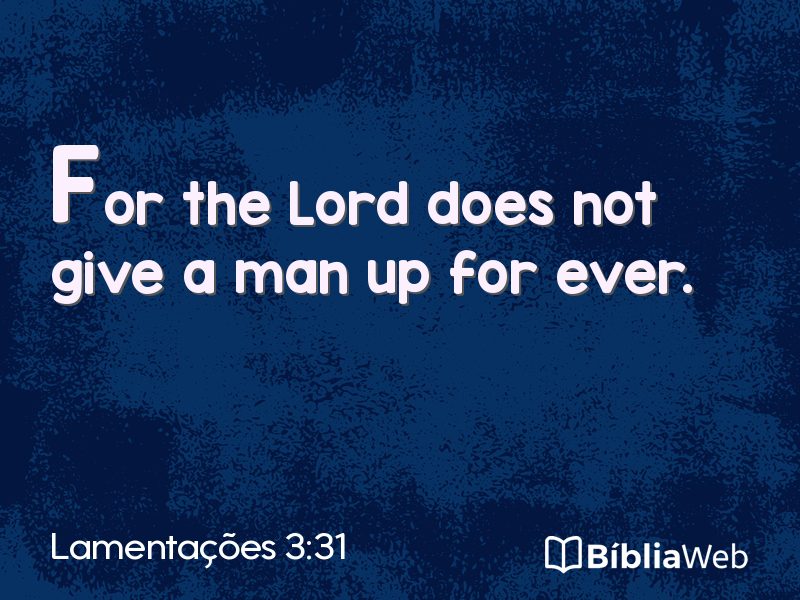 Lamentações 3:31 em imagem para compartilhar