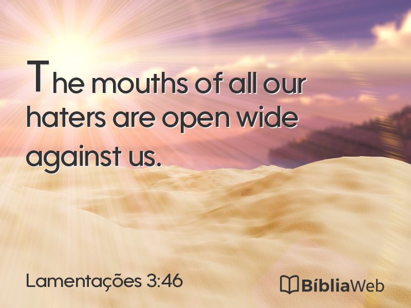 Lamentações 3:46 em imagem para compartilhar