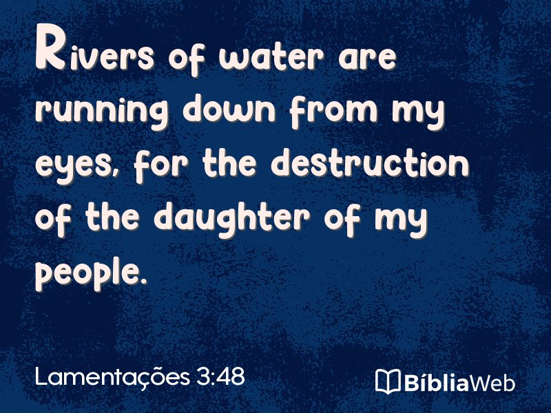 Lamentações 3:48 em imagem para compartilhar