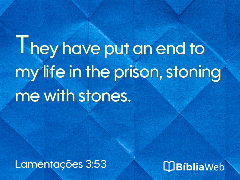 Lamentações 3:53 em imagem para compartilhar