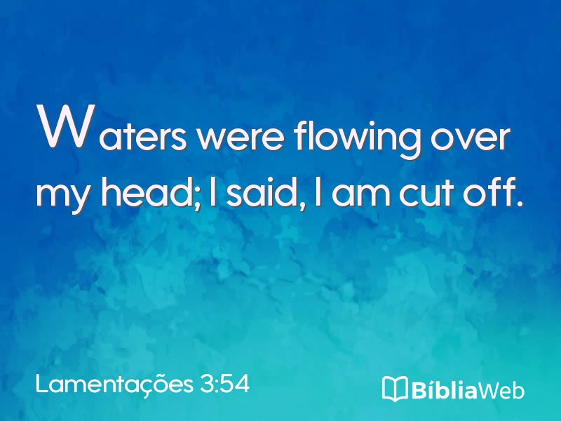 Lamentações 3:54 em imagem para compartilhar