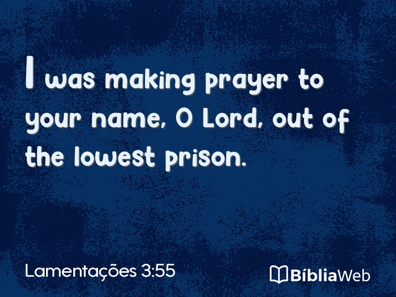 Lamentações 3:55 em imagem para compartilhar