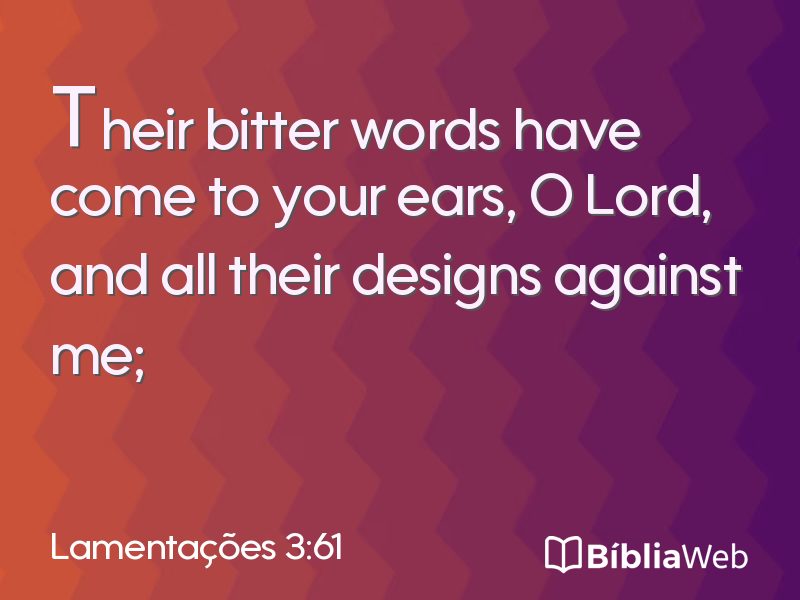 Lamentações 3:61 em imagem para compartilhar
