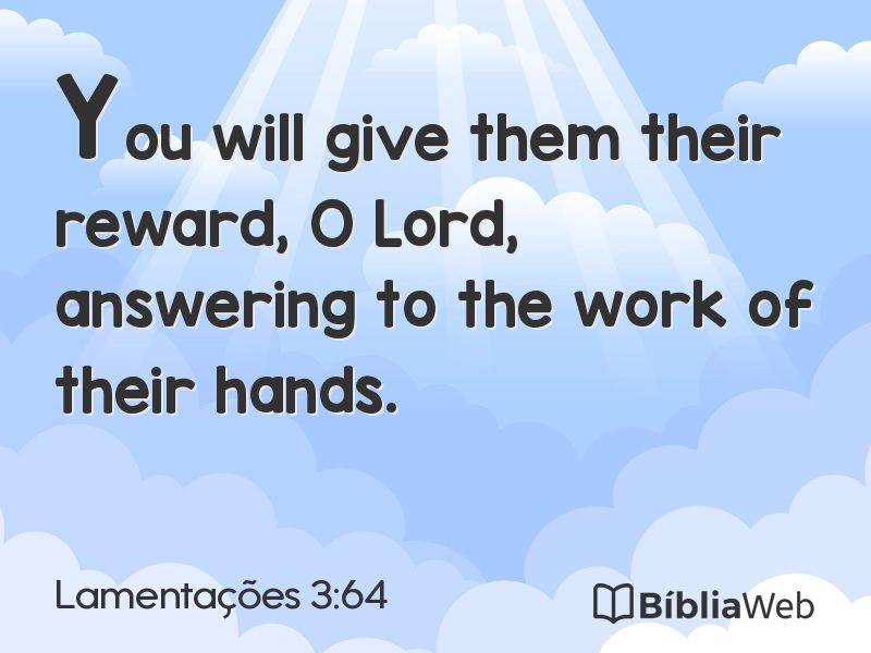 Lamentações 3:64 em imagem para compartilhar