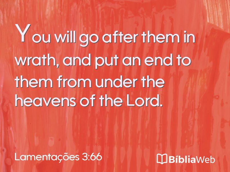 Lamentações 3:66 em imagem para compartilhar
