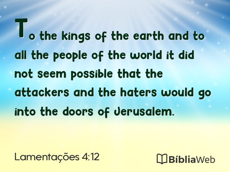 Lamentações 4:12 em imagem para compartilhar