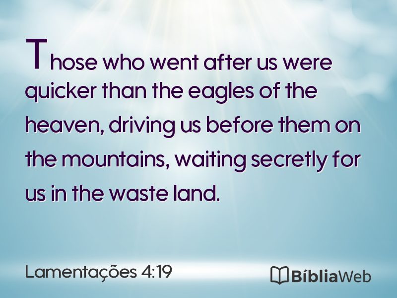 Lamentações 4:19 em imagem para compartilhar