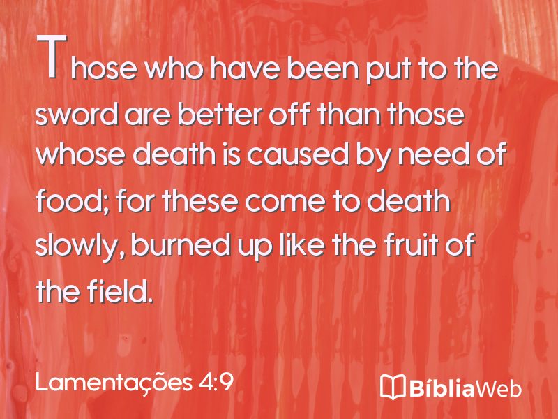 Lamentações 4:9 em imagem para compartilhar