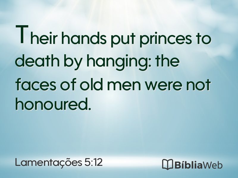 Lamentações 5:12 em imagem para compartilhar