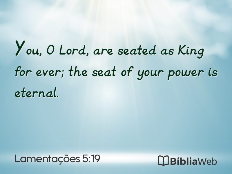 Lamentações 5:19 em imagem para compartilhar