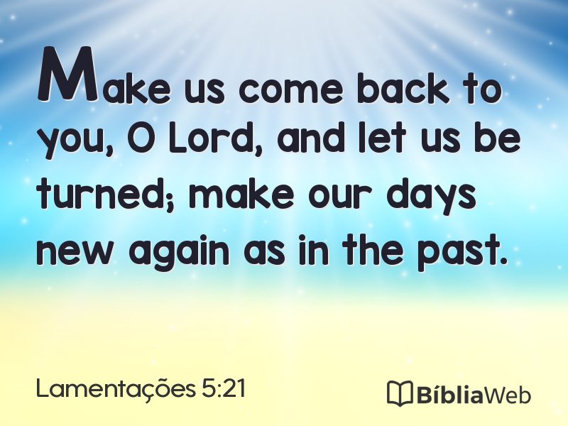 Lamentações 5:21 em imagem para compartilhar