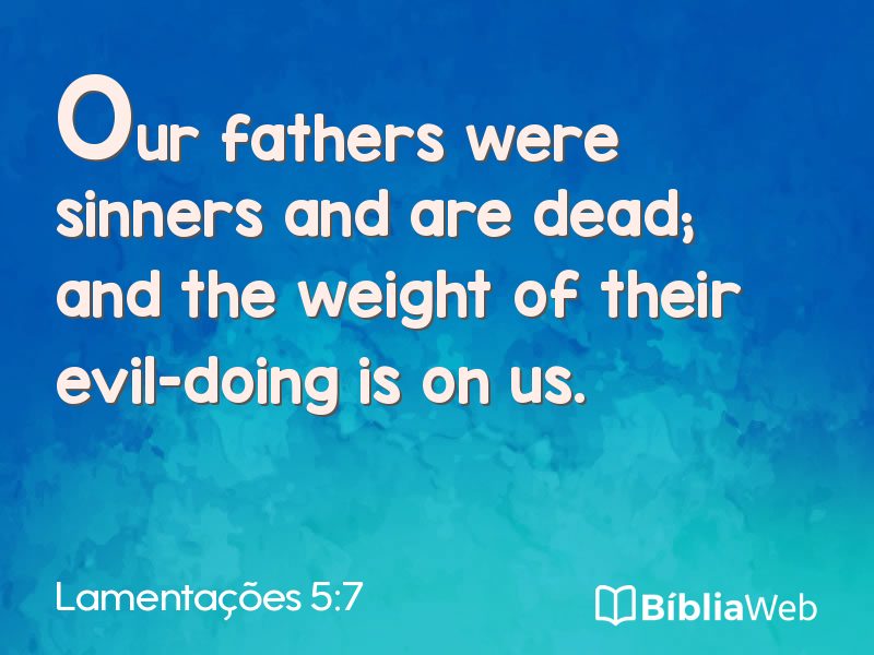 Lamentações 5:7 em imagem para compartilhar