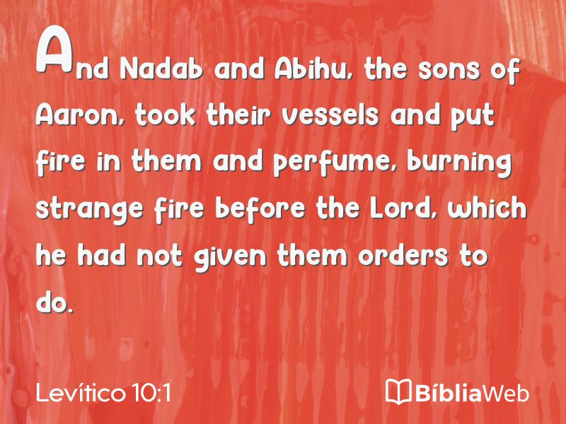 Levítico 10:1 em imagem para compartilhar