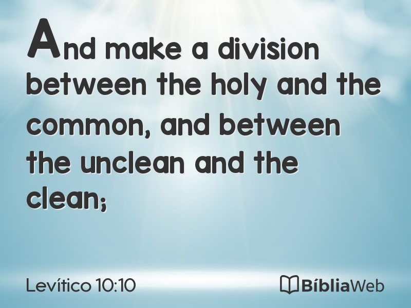 Levítico 10:10 em imagem para compartilhar