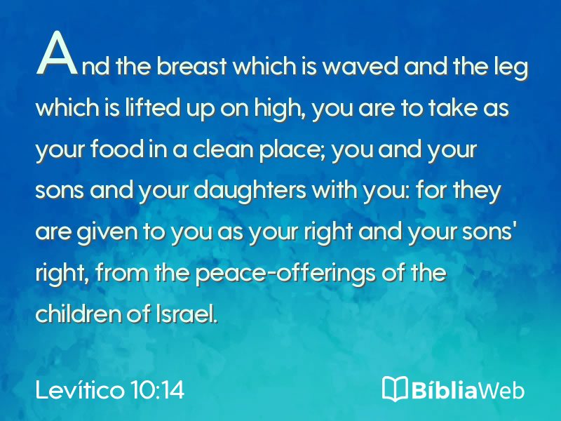 Levítico 10:14 em imagem para compartilhar
