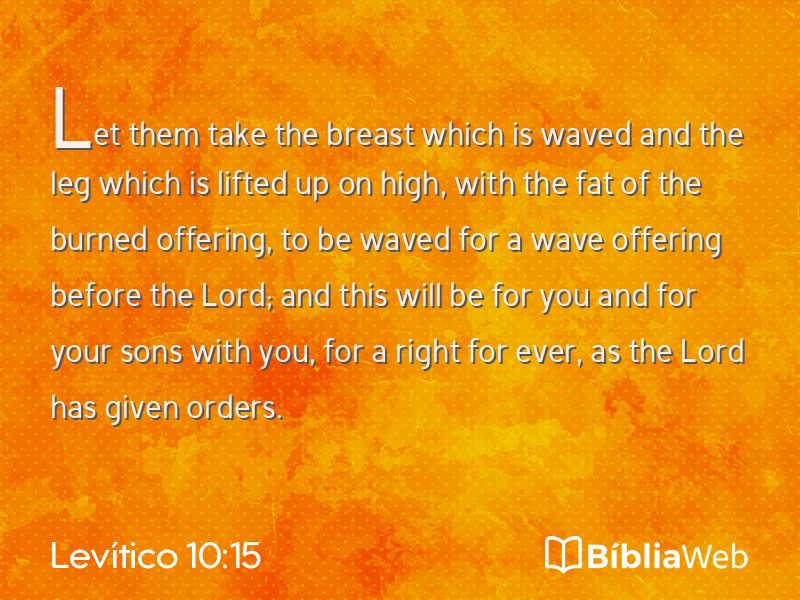 Levítico 10:15 em imagem para compartilhar