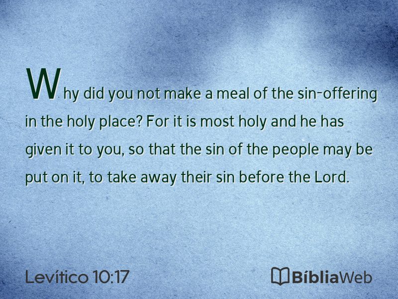 Levítico 10:17 em imagem para compartilhar