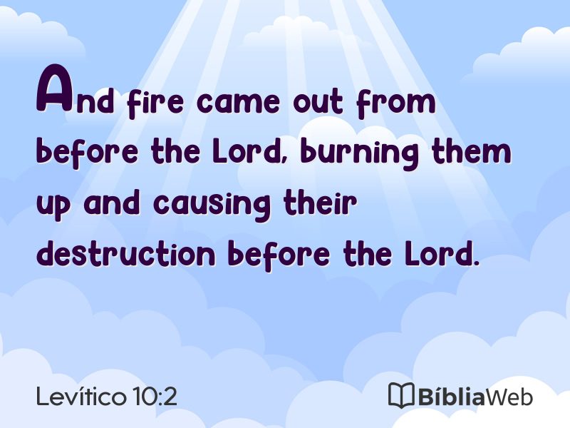 Levítico 10:2 em imagem para compartilhar