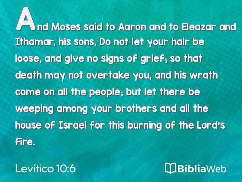 Levítico 10:6 em imagem para compartilhar