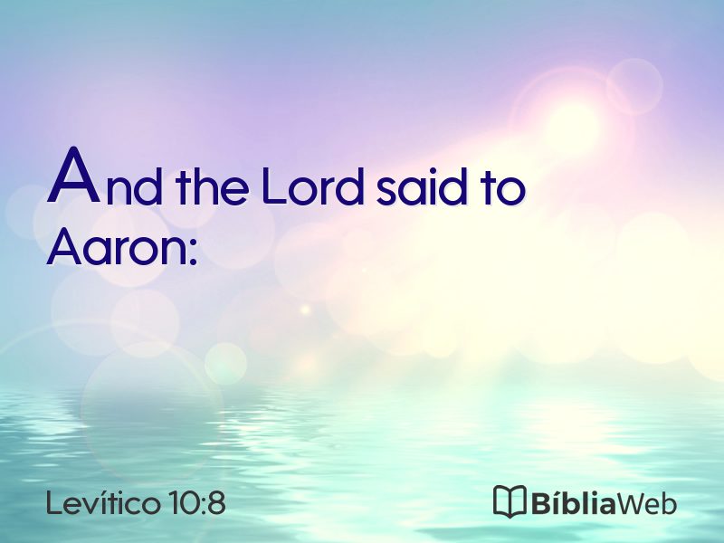 Levítico 10:8 em imagem para compartilhar