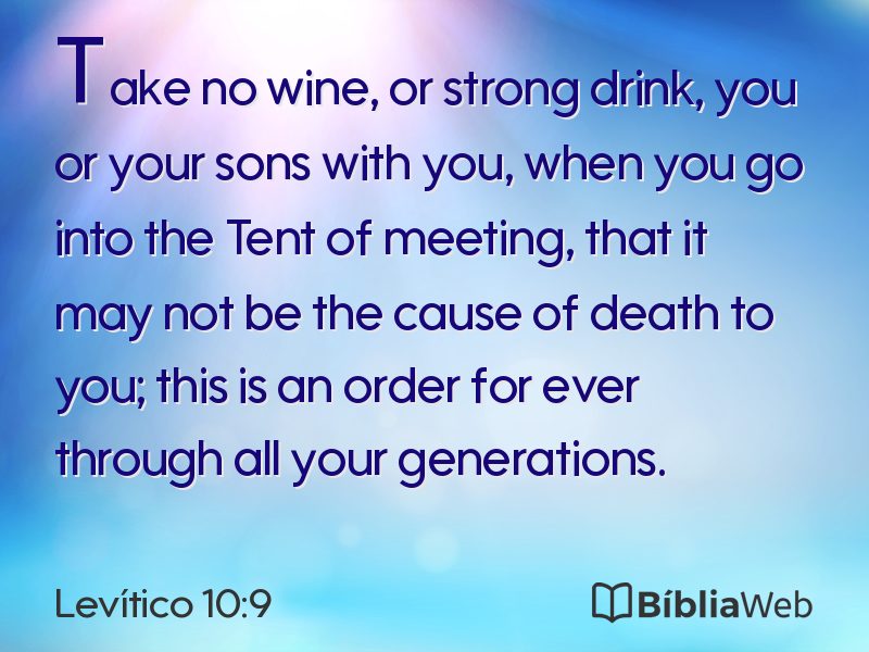 Levítico 10:9 em imagem para compartilhar