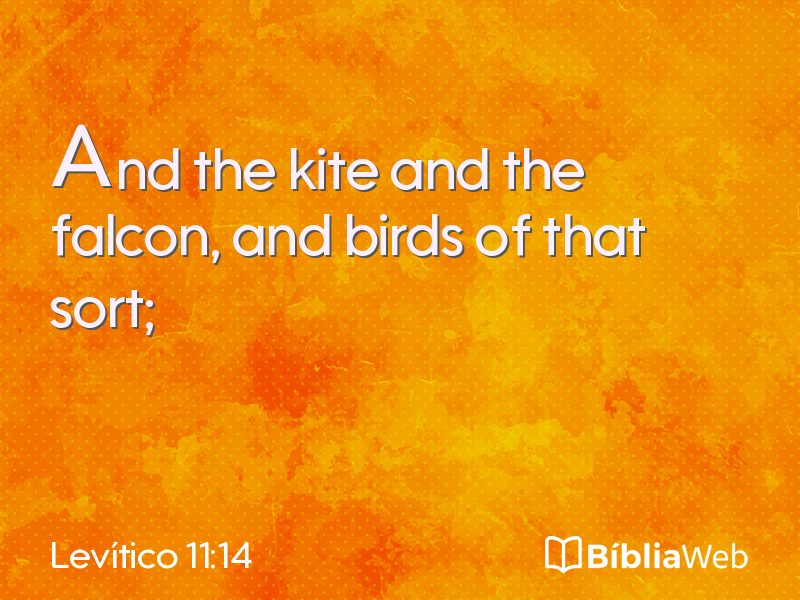 Levítico 11:14 em imagem para compartilhar