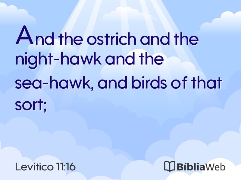 Levítico 11:16 em imagem para compartilhar