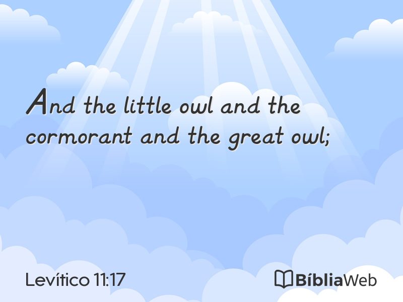 Levítico 11:17 em imagem para compartilhar