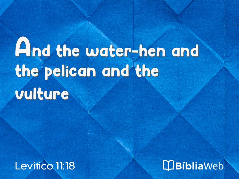 Levítico 11:18 em imagem para compartilhar