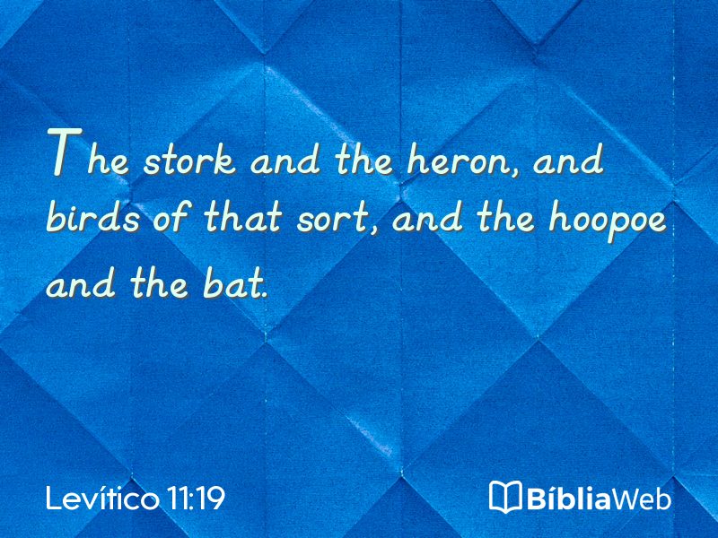 Levítico 11:19 em imagem para compartilhar