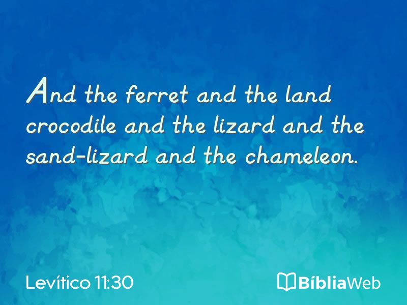 Levítico 11:30 em imagem para compartilhar