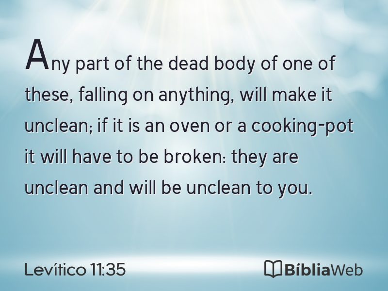 Levítico 11:35 em imagem para compartilhar