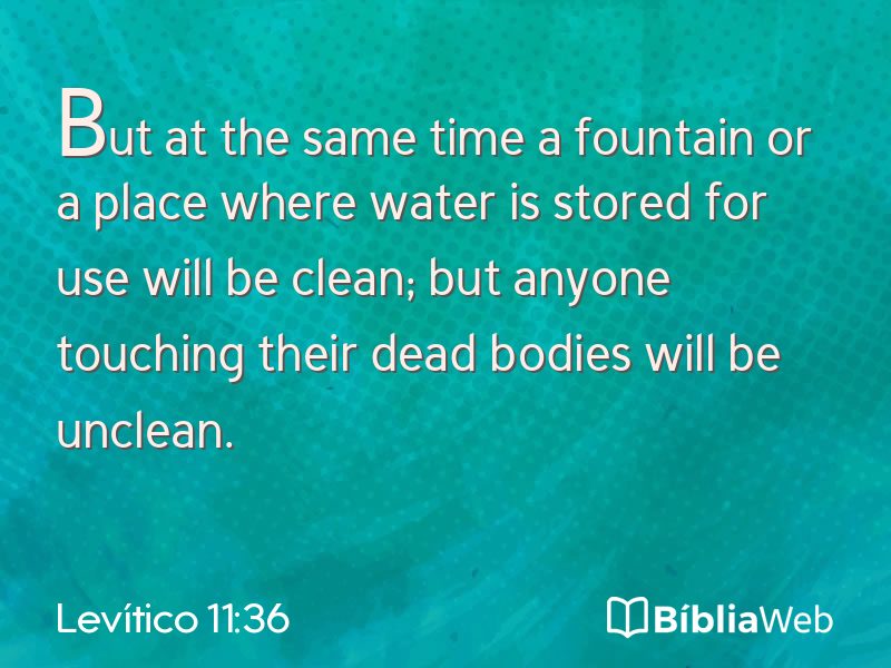 Levítico 11:36 em imagem para compartilhar