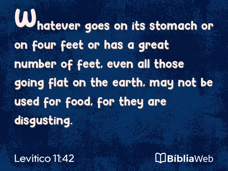 Levítico 11:42 em imagem para compartilhar