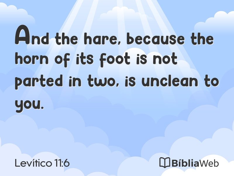 Levítico 11:6 em imagem para compartilhar