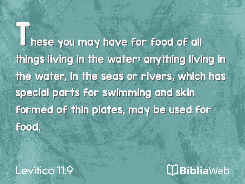 Levítico 11:9 em imagem para compartilhar