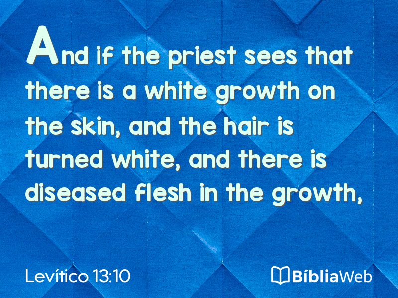 Levítico 13:10 em imagem para compartilhar