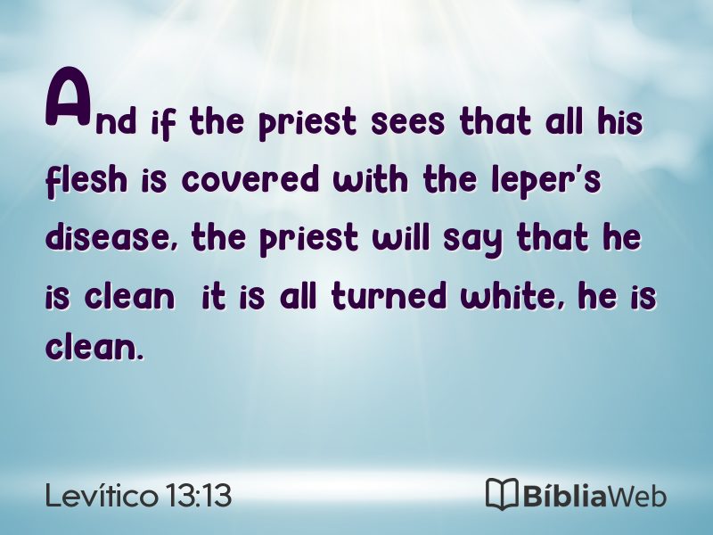 Levítico 13:13 em imagem para compartilhar