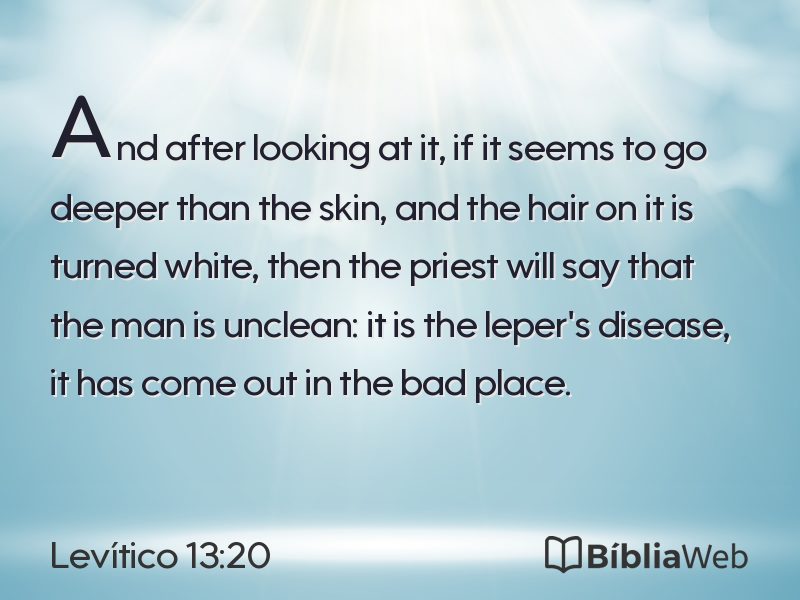 Levítico 13:20 em imagem para compartilhar