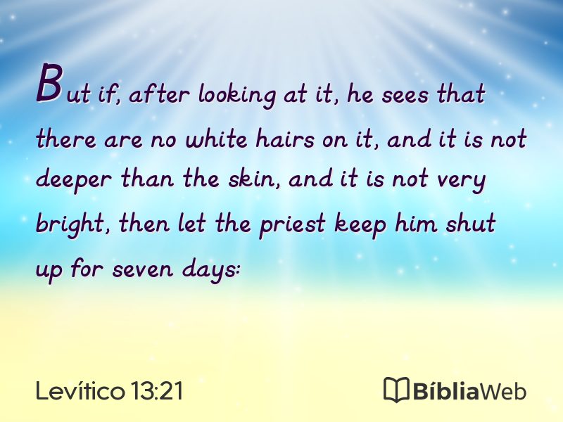 Levítico 13:21 em imagem para compartilhar