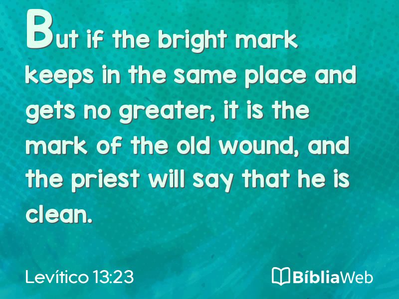 Levítico 13:23 em imagem para compartilhar
