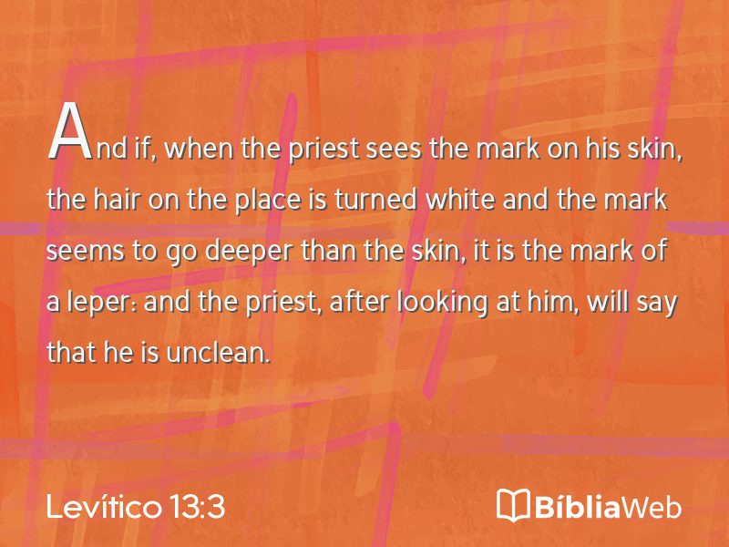Levítico 13:3 em imagem para compartilhar