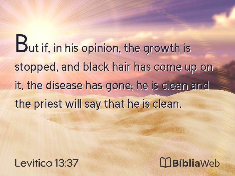 Levítico 13:37 em imagem para compartilhar