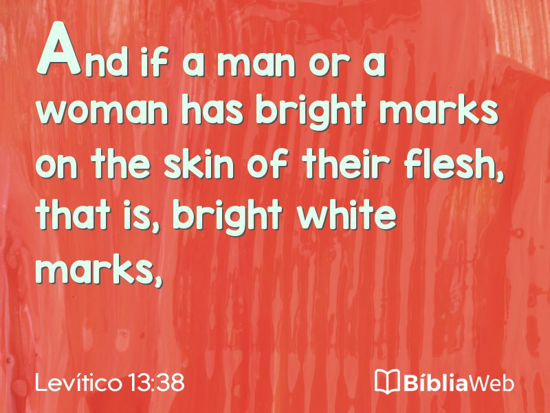 Levítico 13:38 em imagem para compartilhar