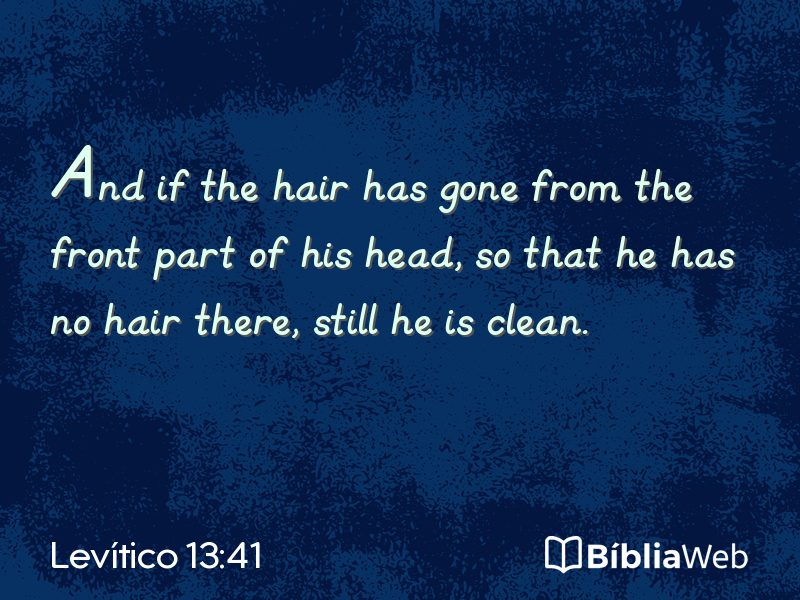 Levítico 13:41 em imagem para compartilhar